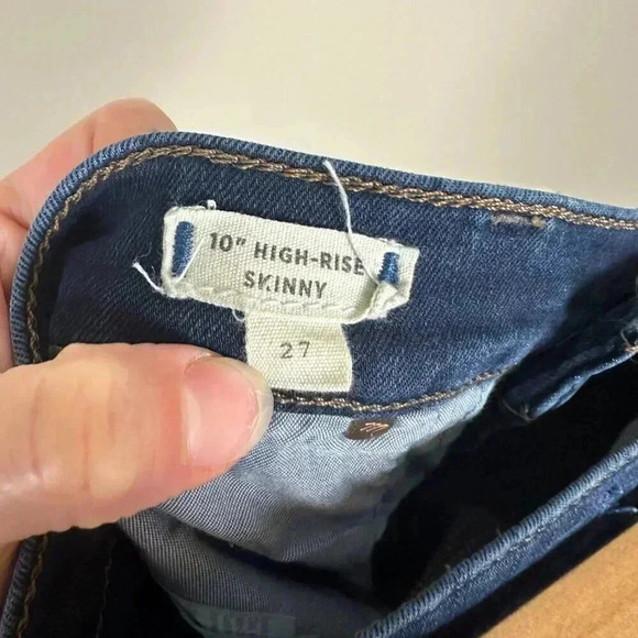 Madewell 10" High Rise Skinny Jeans Hayes Wash Women's Size 27 #F4684 - Picture 5 of 6